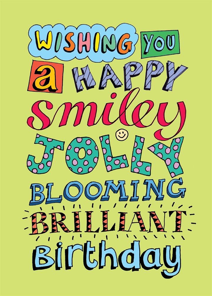 Smiley Jolly Blooming Card