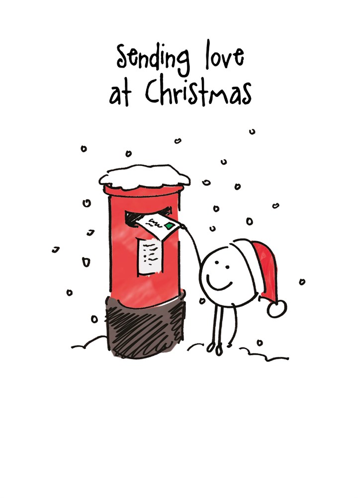Sending Love At Christmas Card