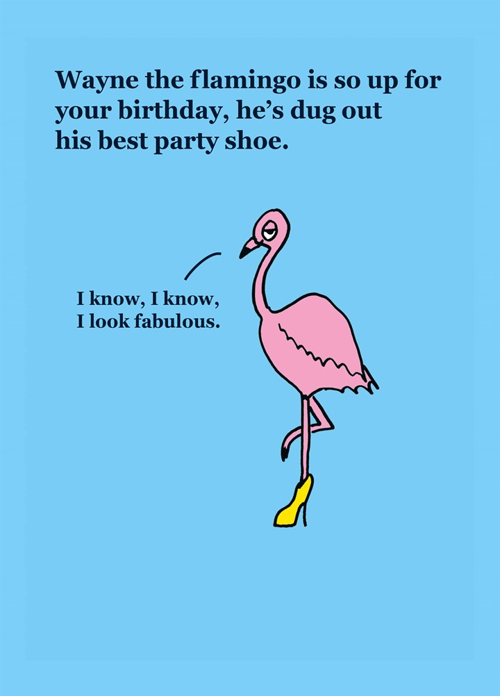 Wayne The Flamingo Card