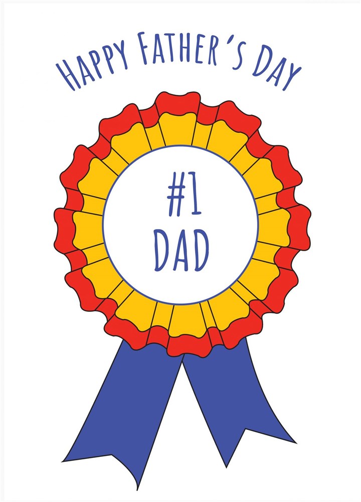 Number 1 Dad - Father's Day Card