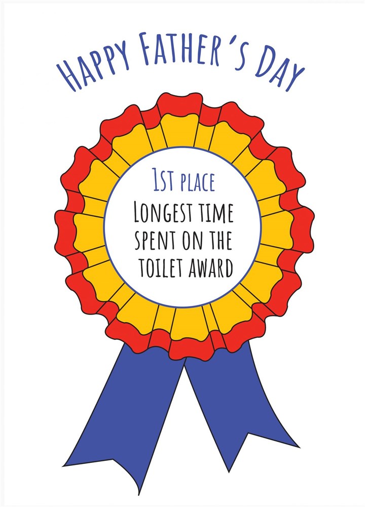 Toilet Award - Happy Father's Day Card