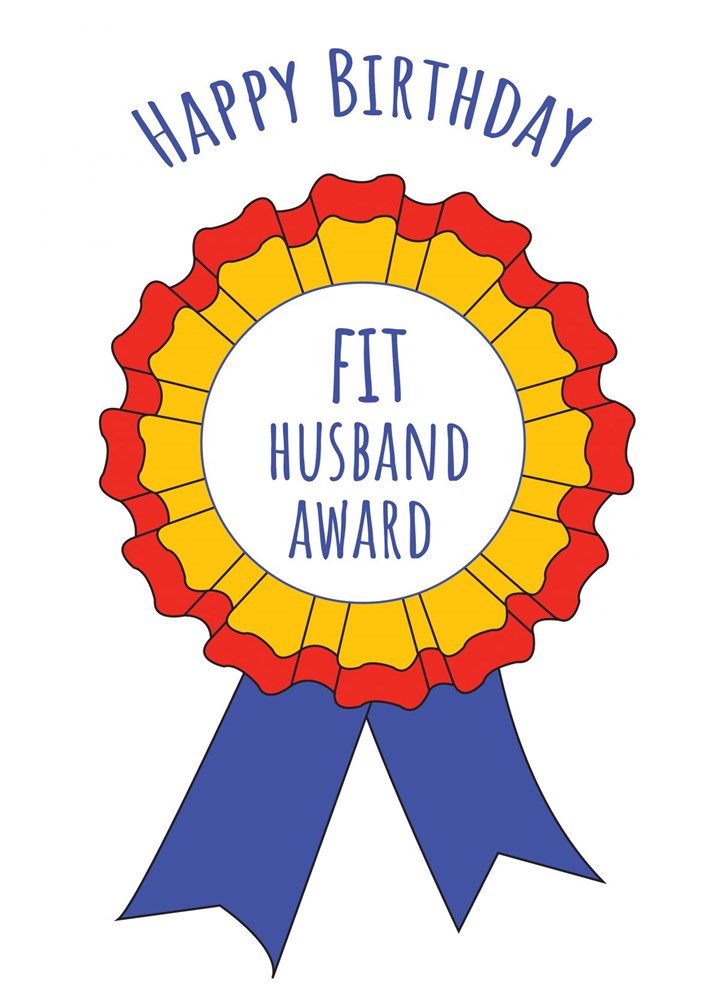 Fit Husband Award - Birthday Card