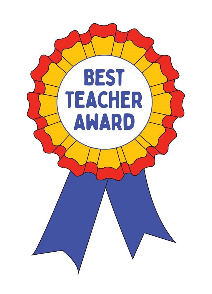 Best Teacher Award Card