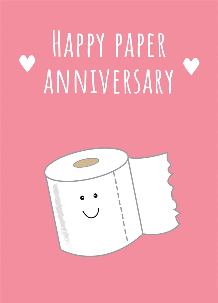 Happy Paper Anniversary - Anniversary Card