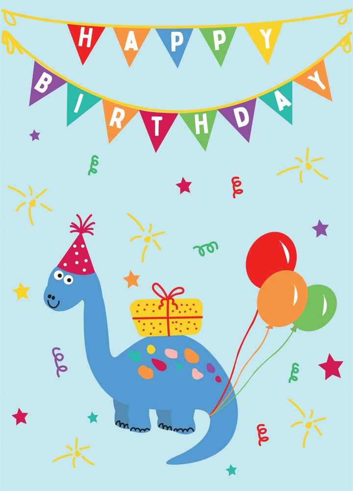 Dinosaur Happy Birthday Card