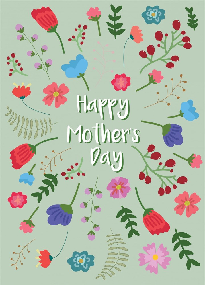 Happy Mother's Day Flowers Card