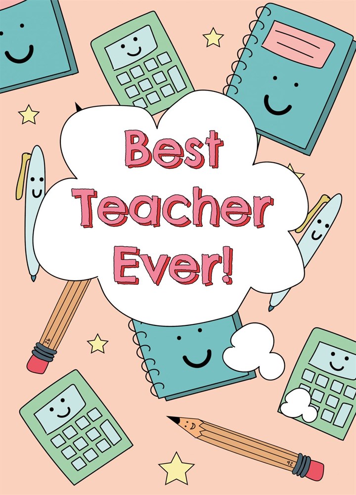 Best Teacher - Thank You Teacher Card