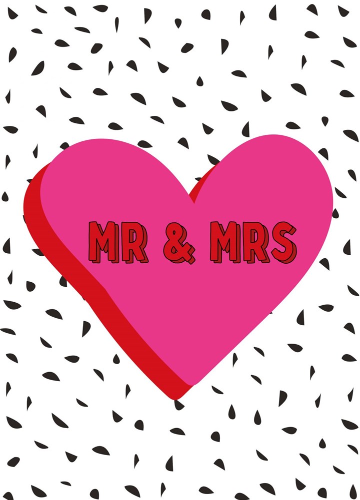 Mr And Mrs - Happy Wedding Day Card