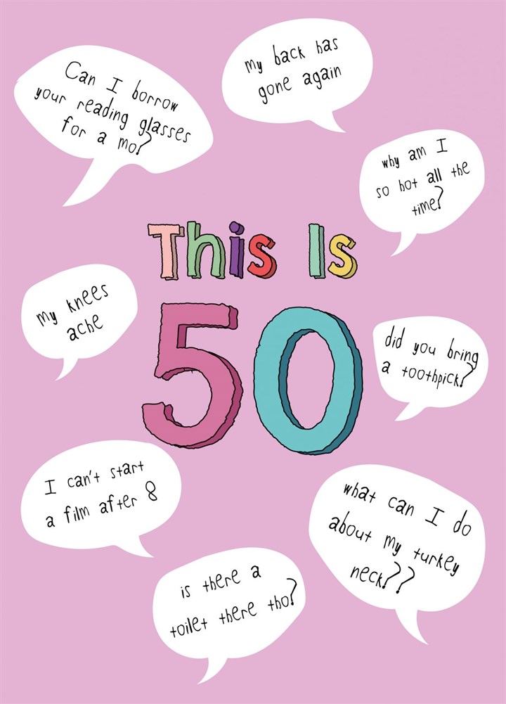 This Is 50 (for Her) - Happy 50th Birthday Card