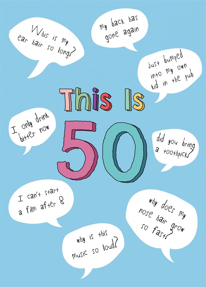 This Is 50 (for Him) - Happy 50th Birthday Card