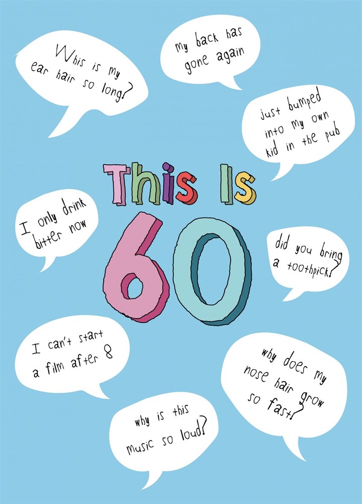 This Is 60 - For Him - Happy 60th Birthday Card