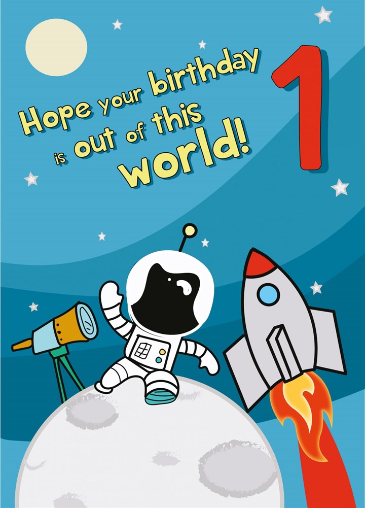 Out Of This World 1st Birthday Card