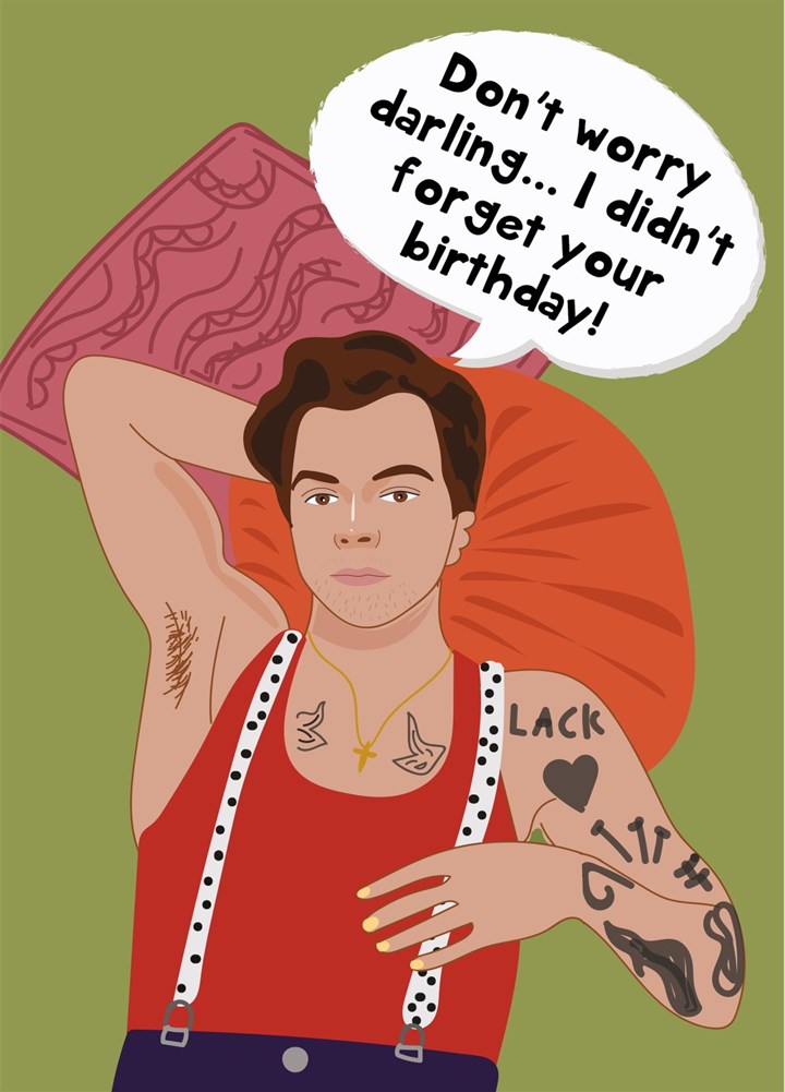 Harry Styles Don't Worry Darling - Funny Birthday Card