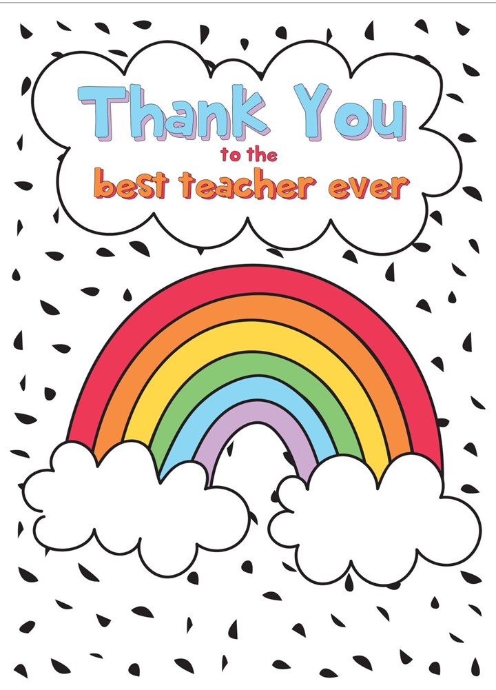 Thank You To The Best Teacher Card