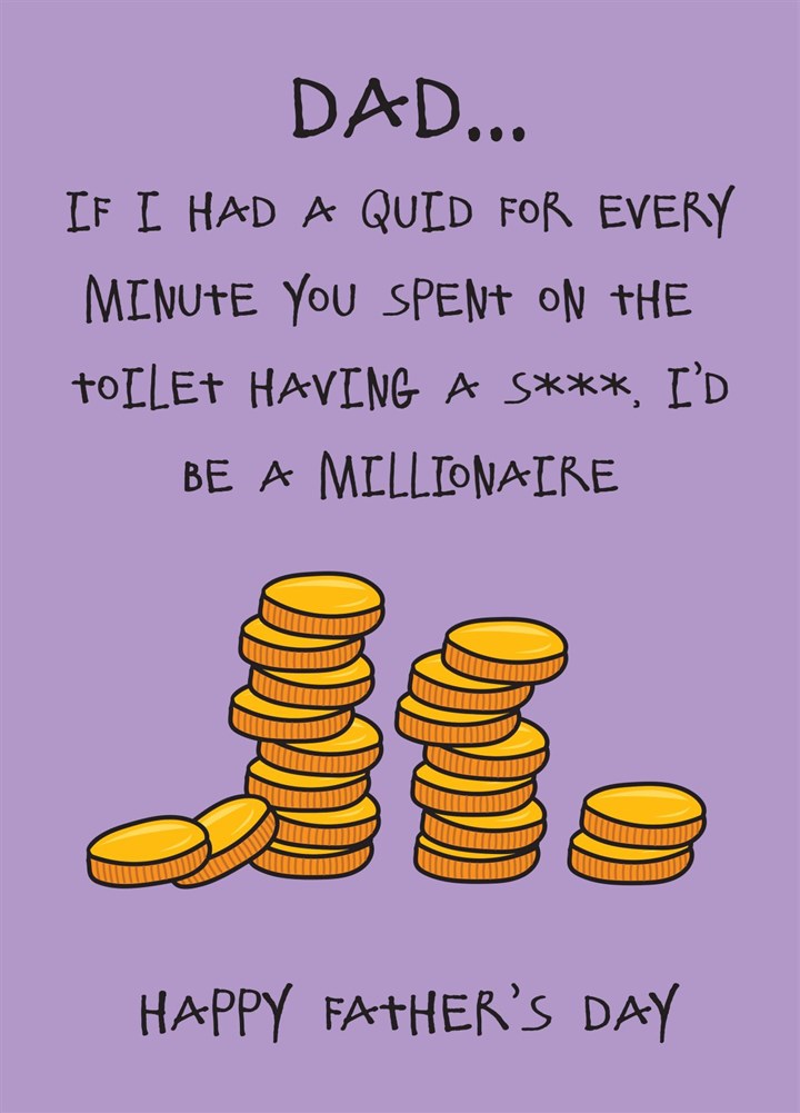A Quid For Every Minute - Father's Day Card