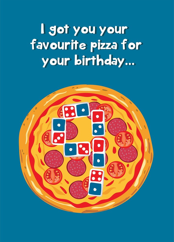 Favourite Pizza - Happy 9th Birthday Card