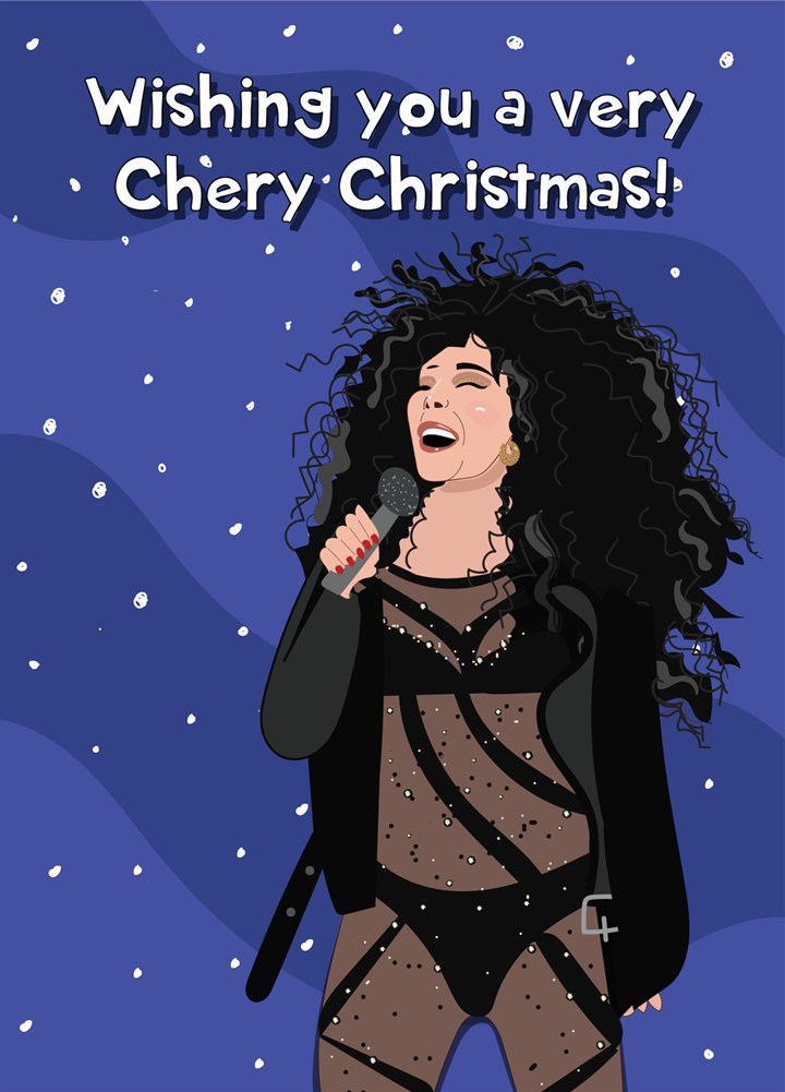 Wishing You A Very Chery Christmas Card