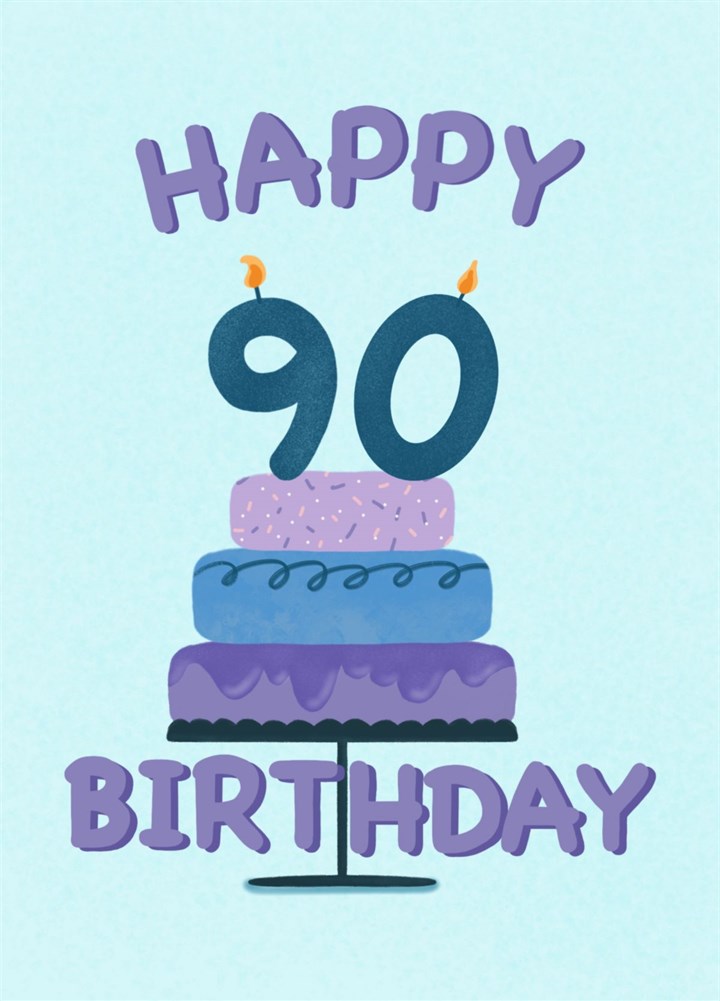 Happy Birthday 90 Card