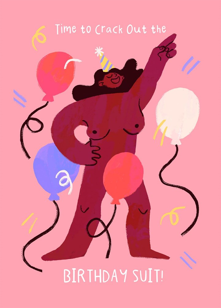 Birthday Suit Female Card