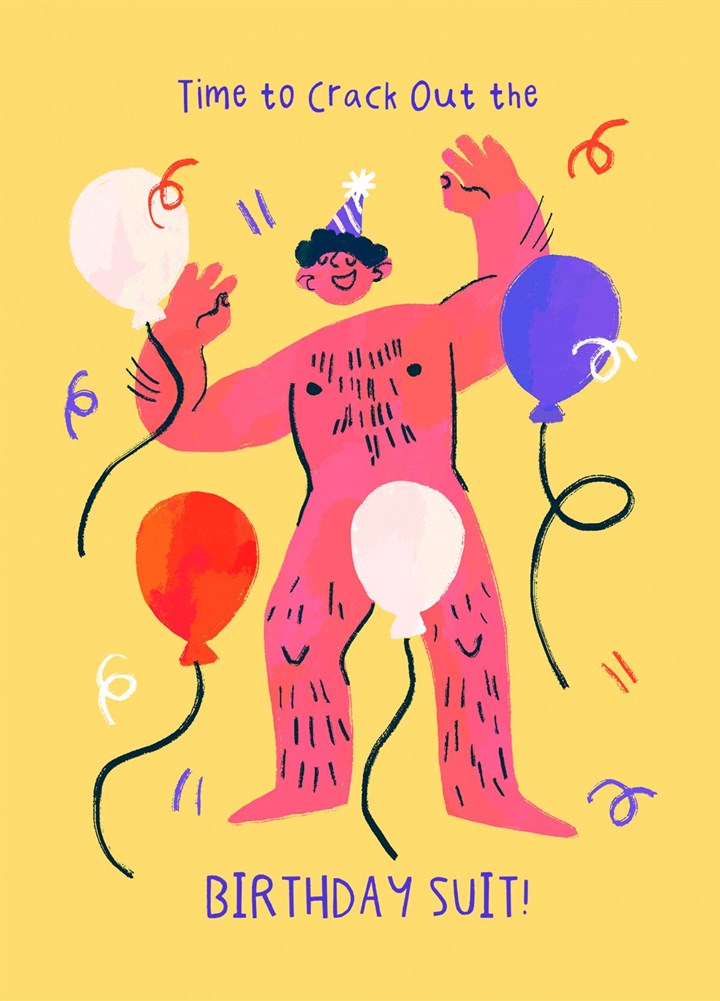 Birthday Suit Male Card