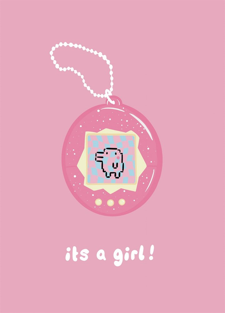 Tamagotchi Girl Card