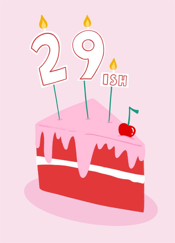 Pink Cake 30 Card