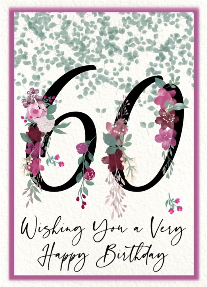 Wishing You A Very Happy Birthday 60 Card