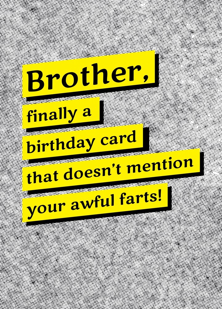 Brother Finally A Birthday Card