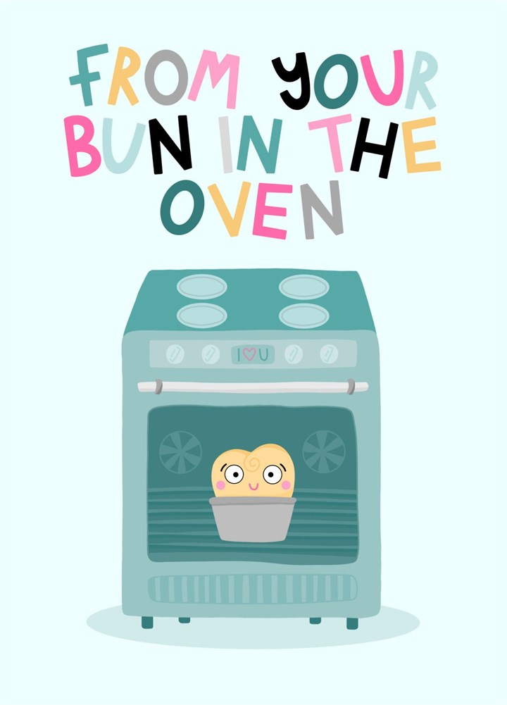 Bun In The Oven Pregnancy Card For Mum
