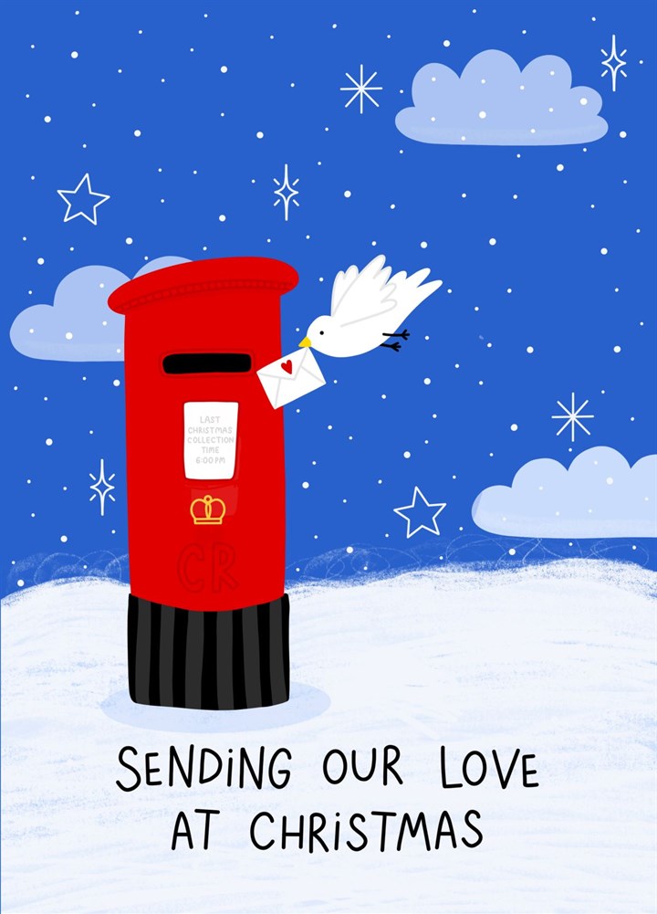 Sending Our Love At Christmas Card