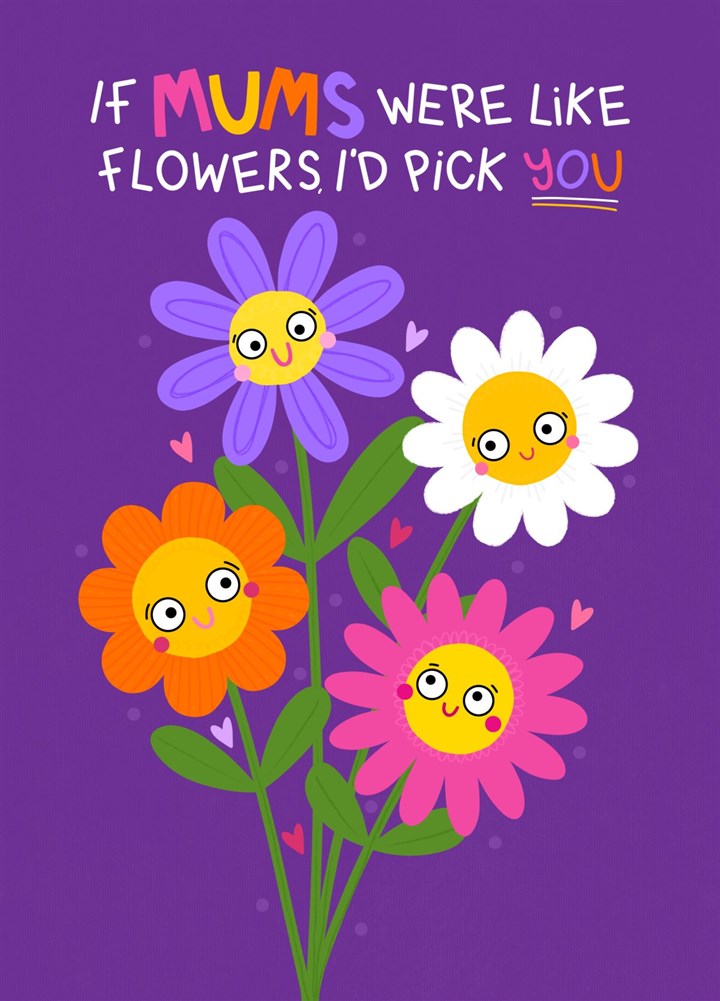 Cute Flower Card For Mum