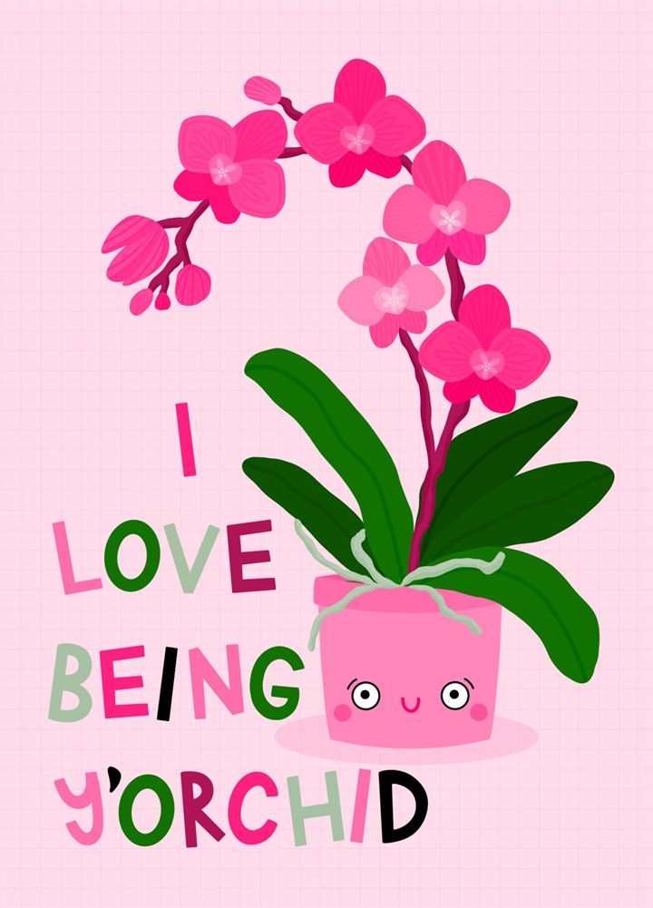 Funny Orchid Flower Pun Card For Mum