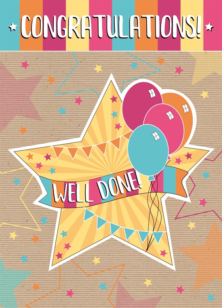 Congratulations And Well Done Card