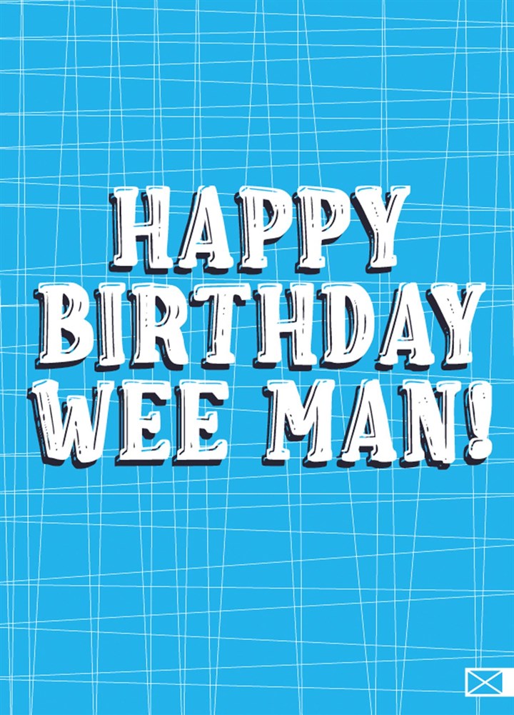 Happy Birthday Wee Man, Scottish Birthday Boy Card