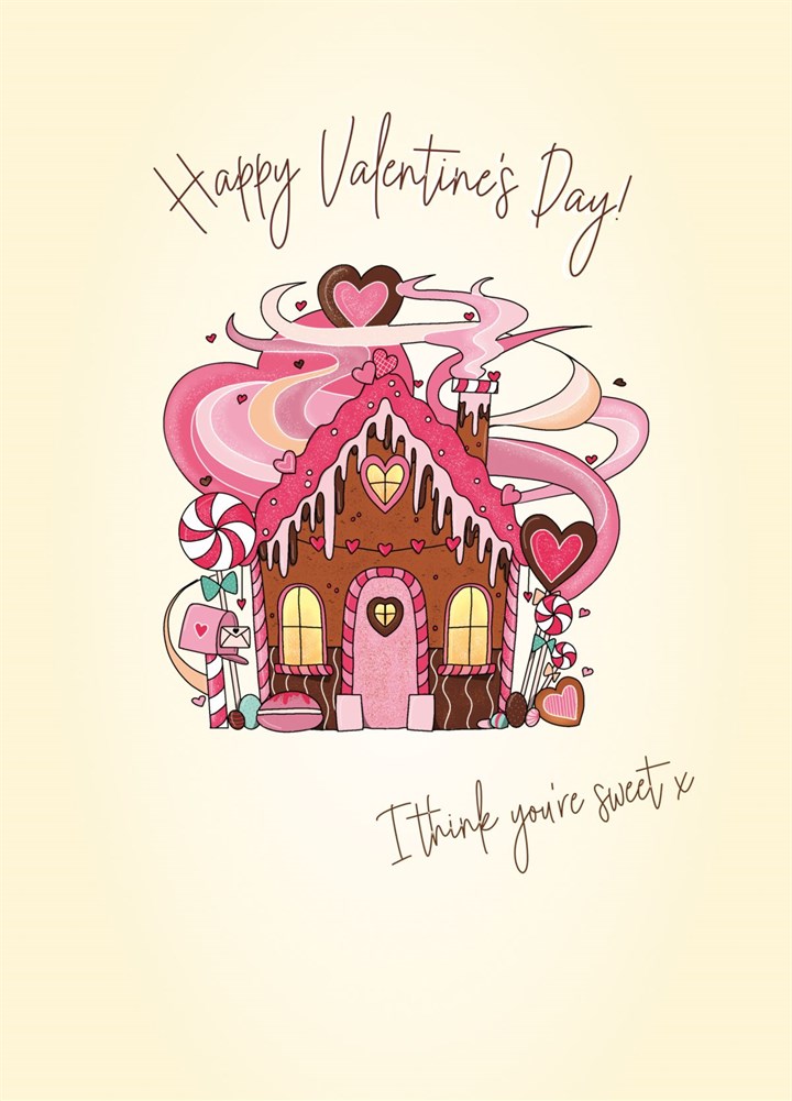 Happy Valentine's Day Card - I Think You're Sweet, X