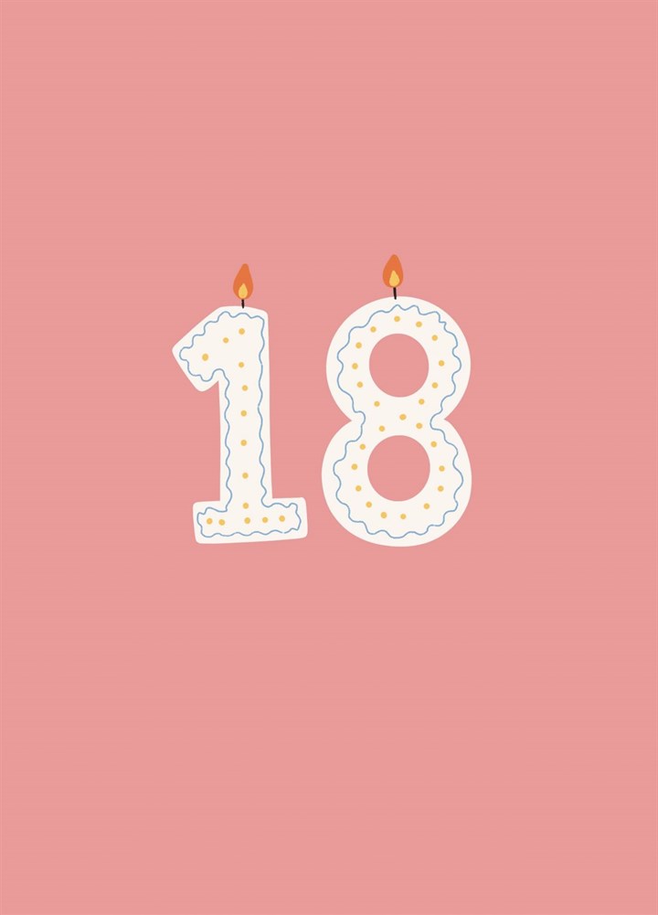 18th Candle Birthday Card