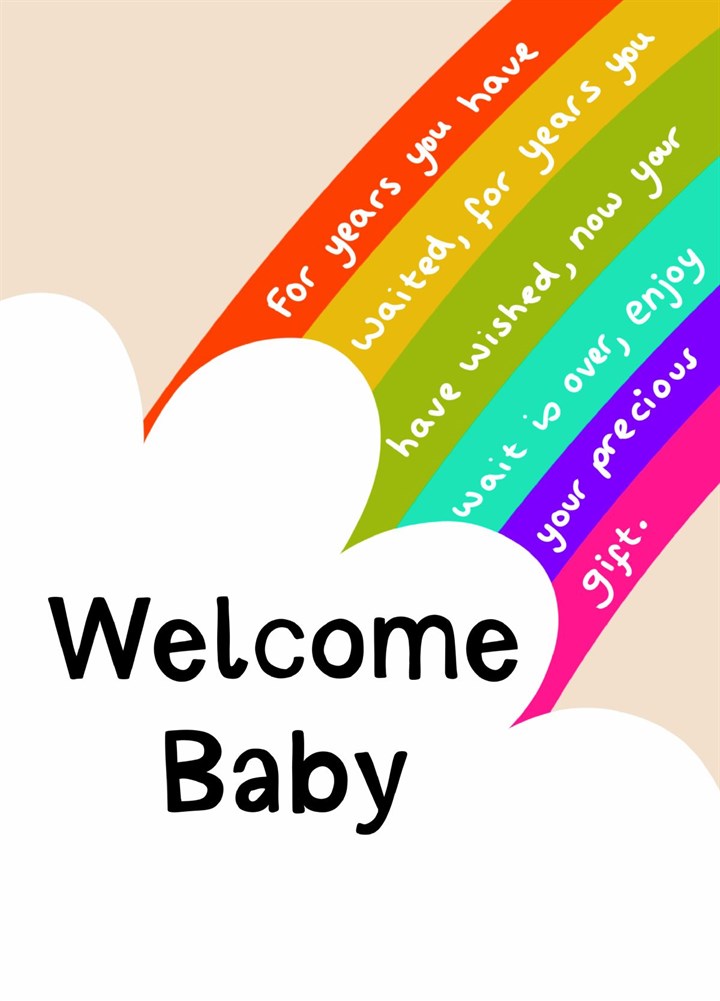 Rainbow Baby Congratulations Card