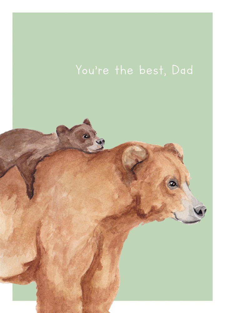 Papa And Baby Bear Card