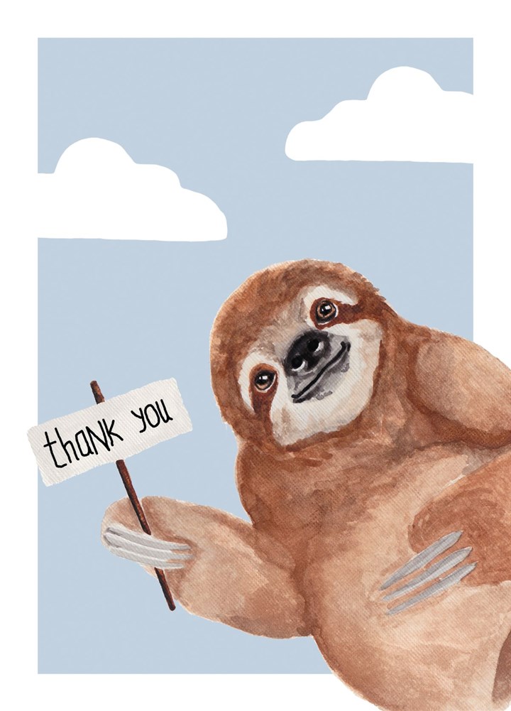 Thank You Sloth Card
