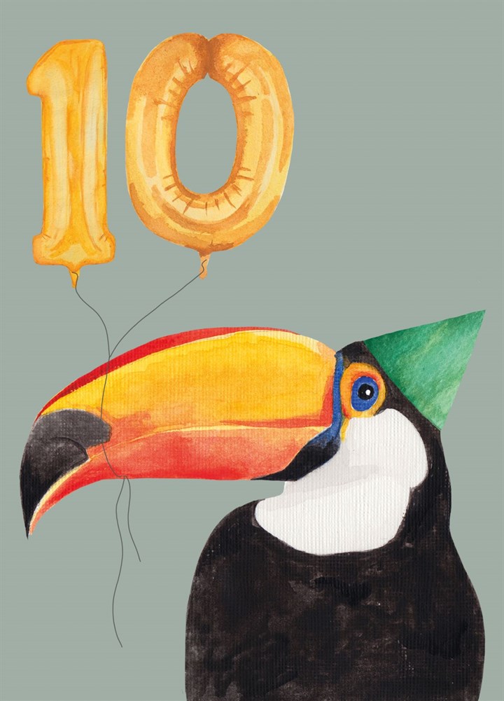 Toucan 10th Birthday Card
