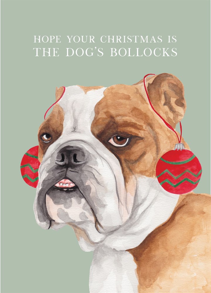 Christmas Dogs Bullocks Bulldog Card