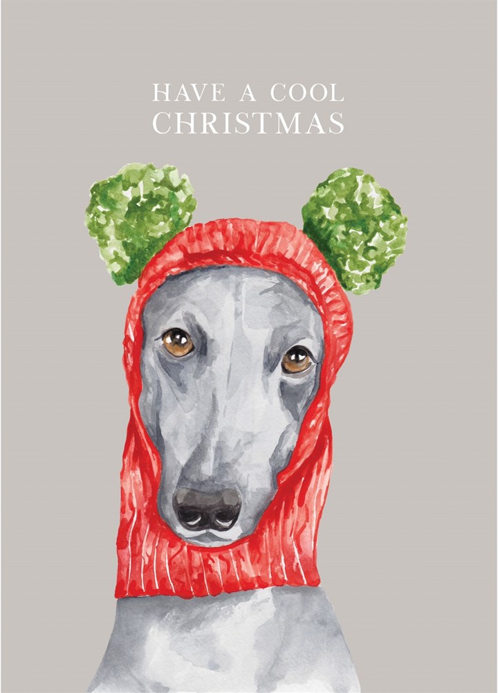 Christmas Cool Greyhound Card