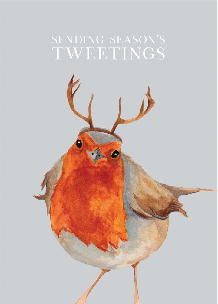 Christmas Season's Tweetings Robin Card