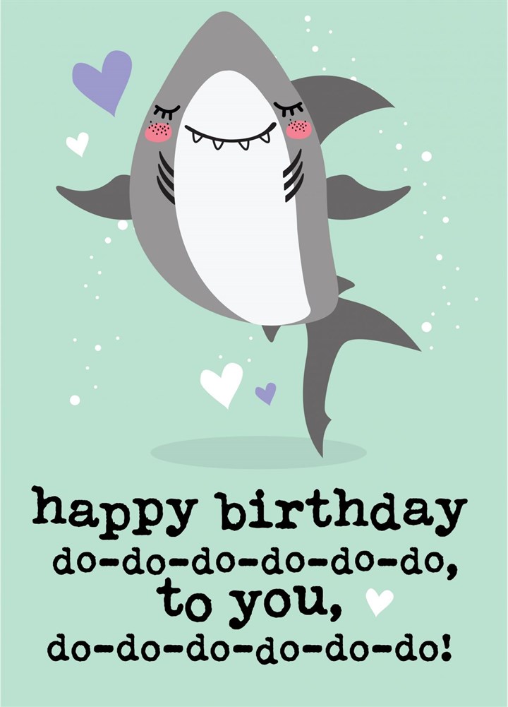 Funny Shark Birthday Card