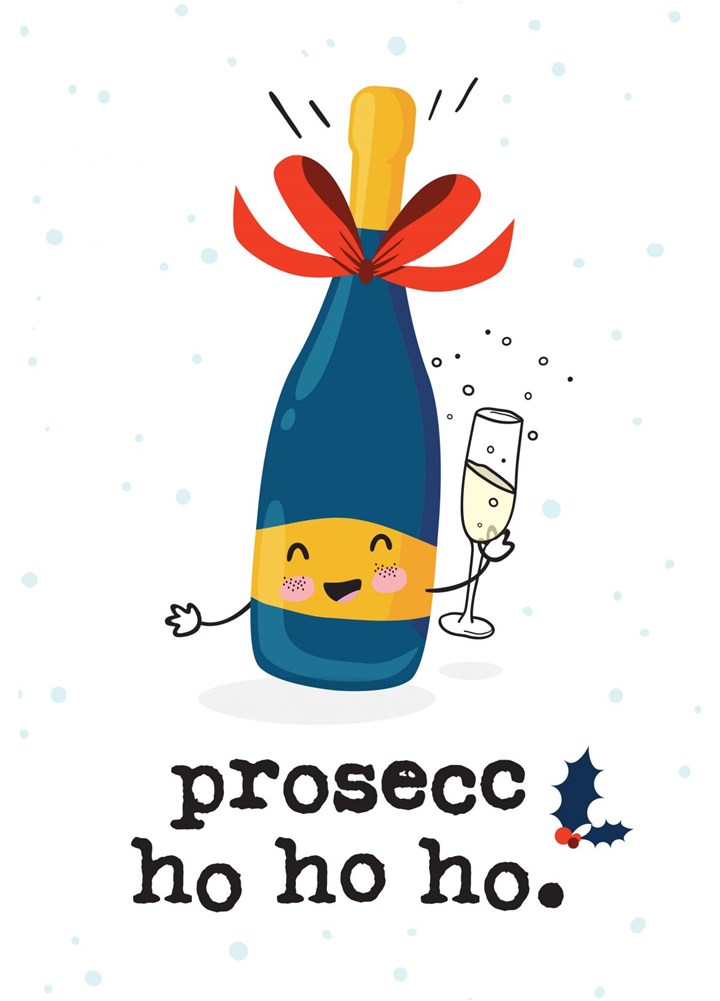 Funny Prosecco Christmas Card