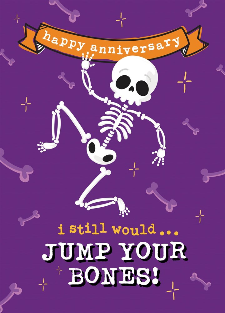 Funny Rude October Anniversary Card - Halloween Inspired