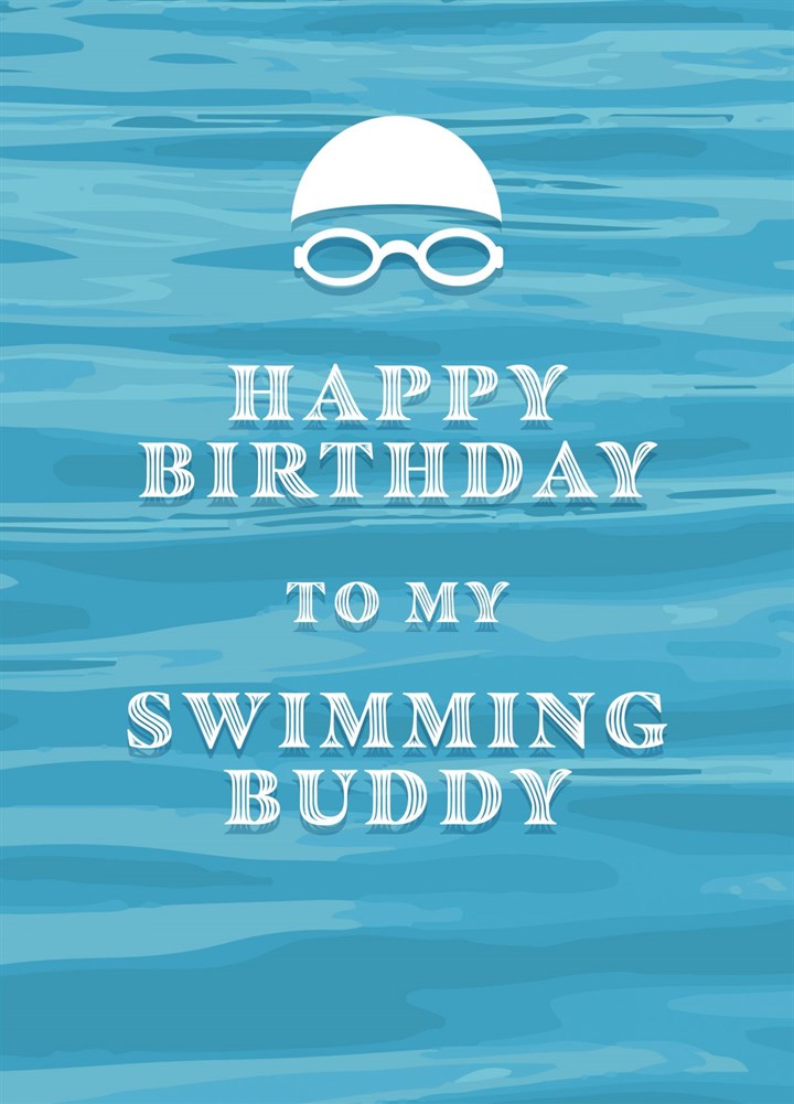 Happy Birthday Swim Buddy Card