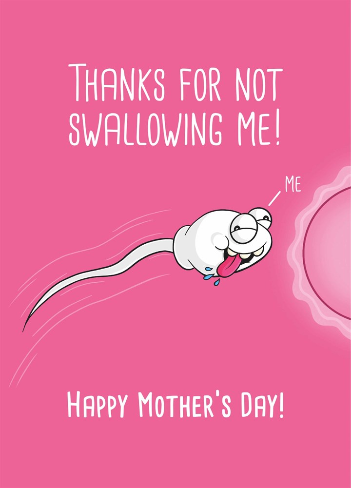 Thanks For Not Swallowing Me Card