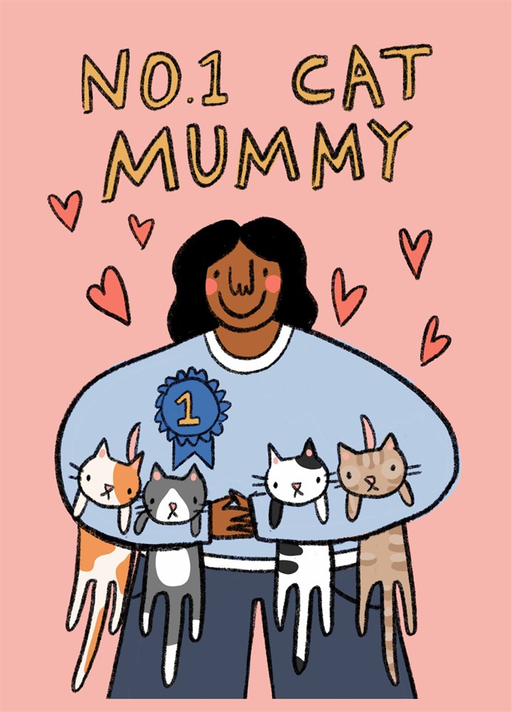 No.1 Cat Mummy Dark Card