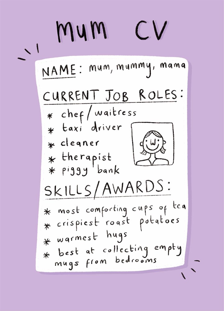 Mum CV Card